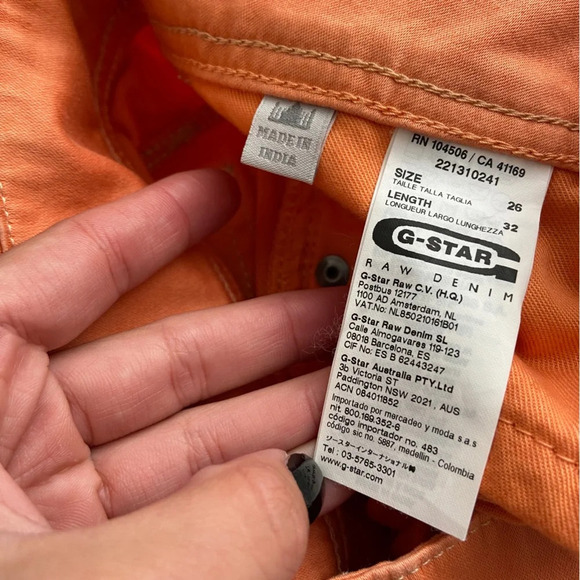NWT G-Star Lynn Skinny in Orange size 26 - Picture 8 of 11